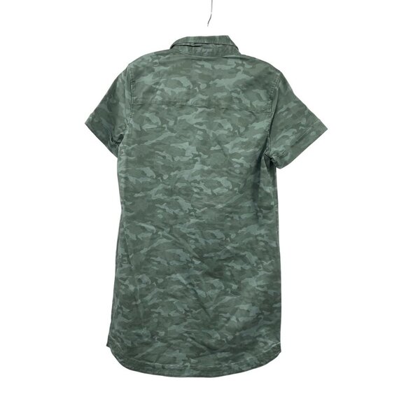 Vineyard Vines Womens Camouflage Shirt Dress Short Sleeve Green Size 6 New - Picture 7 of 9